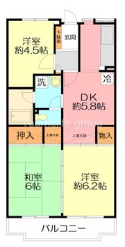 コンセール小田原東町の間取り画像