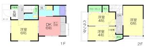 妻田南貸家の間取り画像