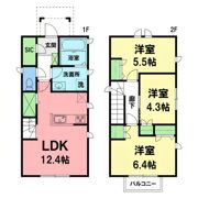 ヴァネラス東棟の間取り画像