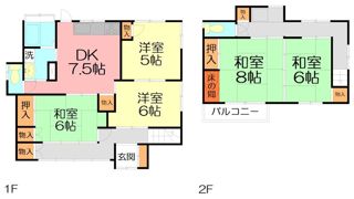小船貸家3の間取り画像