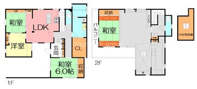 白百合戸建ての間取り画像
