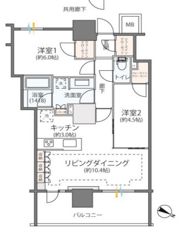 リーフィアタワー海老名ブリスコートの間取り画像