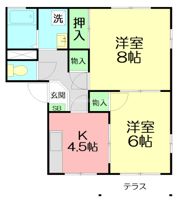 エステート三宅Bの間取り画像