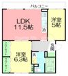 桃山コーポ2号棟の間取り画像