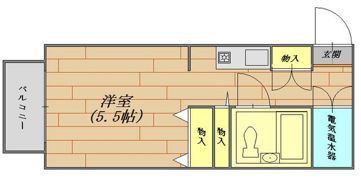 ベルハイツ座間 104号室の間取り画像