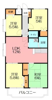 アゼリアコートの間取り画像