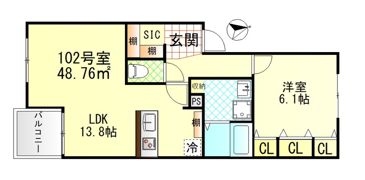 ヴィラージュ戸塚Iの間取り画像