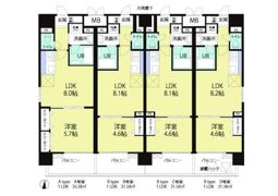 湘南辻堂駅前マンションの間取り画像