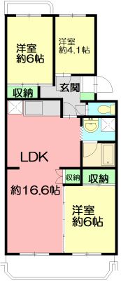 テレパレス辻堂西海岸A棟の間取り画像
