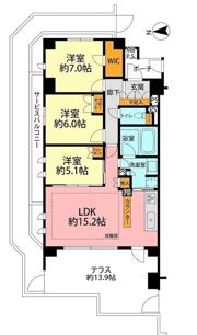 クリオ茅ヶ崎中海岸の間取り画像