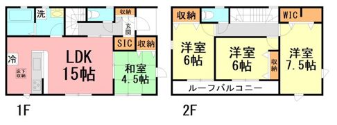 リナージュ開成町吉田島01の間取り画像