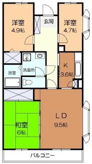 RIVER矢羽根の間取り画像