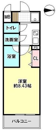茅ヶ崎フェリックスコート長尾の間取り画像