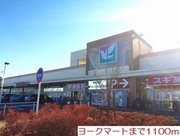 近くのヨークマートまで1,100m（徒歩14分）