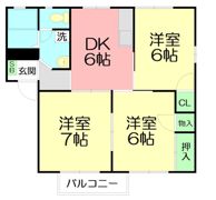 オゾンガーデンBの間取り画像