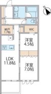 パークアヴェニュー湘南辻堂 南棟の間取り画像