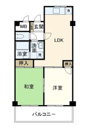 名瀬ハイツの間取り画像