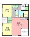 クレール東海岸の間取り画像