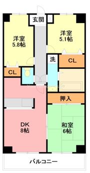 セジュールコートの間取り画像