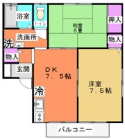 コーポカトレアの間取り画像
