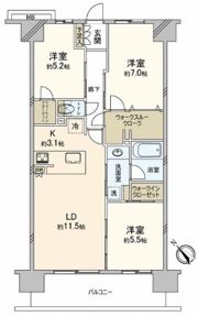 サンクレイドル伊勢原レジデンス Bloom Courtの間取り画像