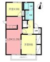 フレア桜ヶ丘Bの間取り画像
