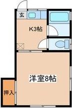 平成ハイツ9号棟の間取り画像