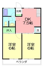 三軒茶屋コーポの間取り画像