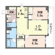 アコルデ弥勒寺の間取り画像