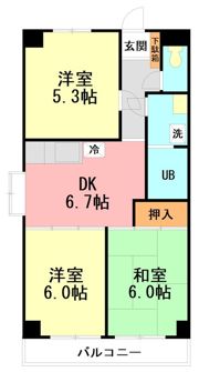 フォンテーヌ緑園の間取り画像