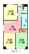 フォンテーヌ緑園の間取り画像