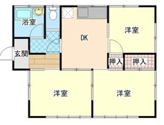 寺田縄貸家の間取り画像