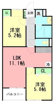 Soleil本厚木の間取り画像