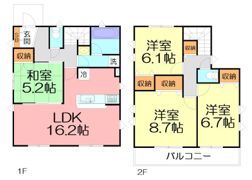 クレイドルガーデン平塚市西真土第3 2号棟の間取り画像