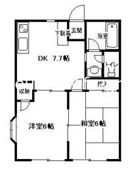ハイツ雅の間取り画像