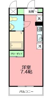 カレッジテラス東海大学前B棟（食事付）の間取り画像