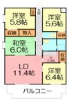 ディアコートの間取り画像