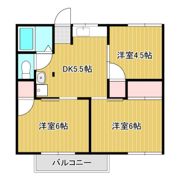 コーポ白山Aの間取り画像