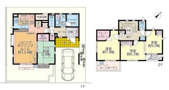 鎌倉市岡本貸家の間取り画像