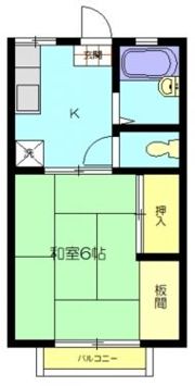 パナハイツ石井Bの間取り画像