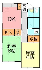 的場アパート厚木駅前の間取り画像
