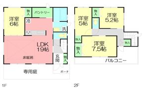 片瀬海岸3丁目戸建 4号棟の間取り画像