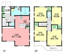 クレイドルガーデン厚木市山際第26 1号棟の間取り画像