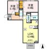 クレール林Vの間取り画像