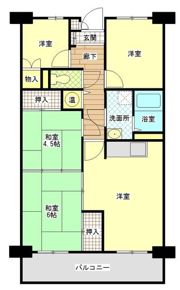 ライオンズマンション厚木の間取り画像