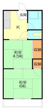 菊地荘の間取り画像
