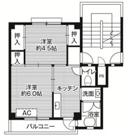 ビレッジハウス愛川2号棟の間取り画像