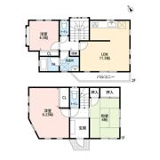 戸塚町戸建ての間取り画像