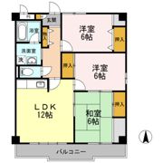 ハイツ飯泉 A棟の間取り画像