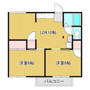 コーポ白山Aの間取り画像